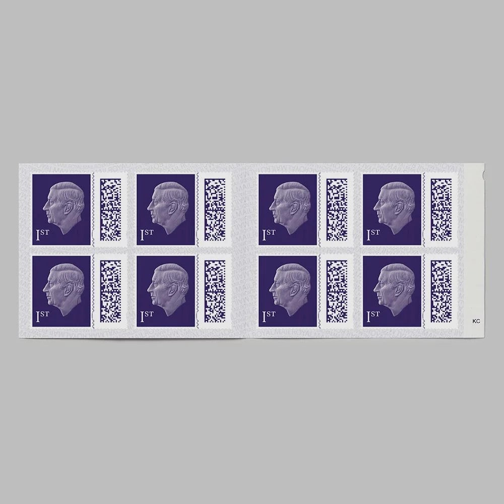 Royal Mail 1st Class Stamp Book – Pack of 8 Self-Adhesive Stamps for UK Priority Mail