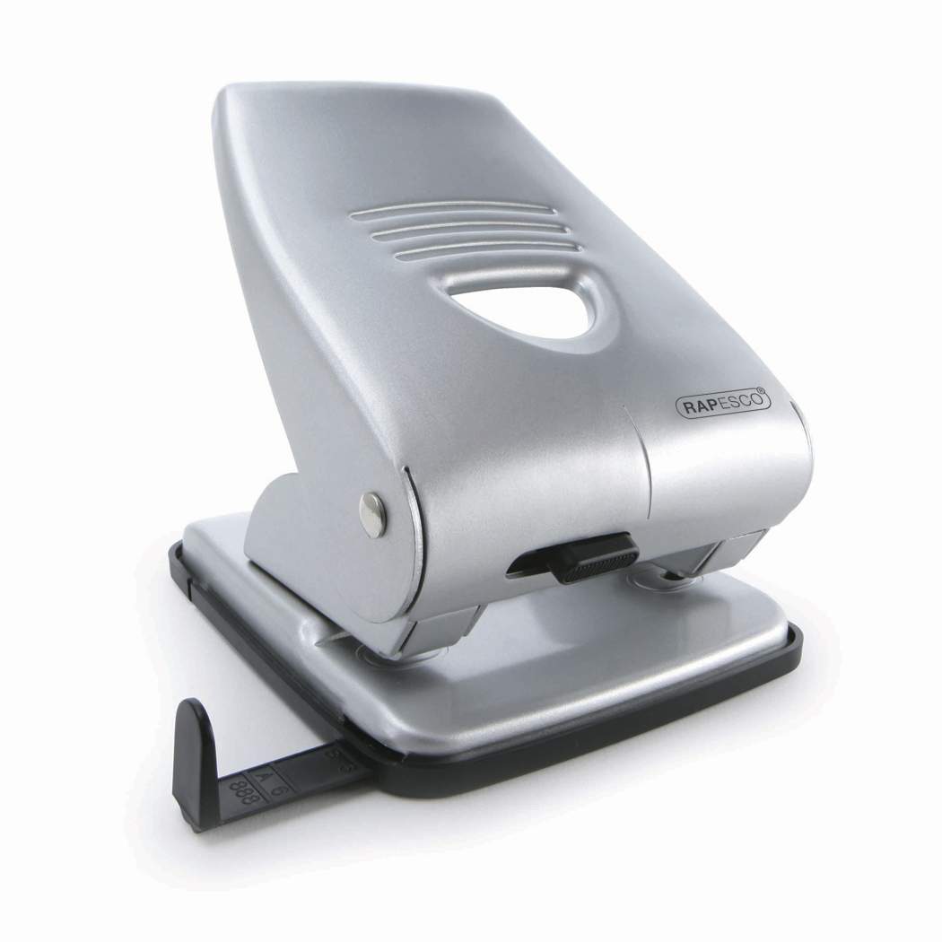 Rapesco 835 2 Hole Punch Metal 40 Sheet Silver - 1024