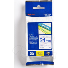 Brother Blue On White PTouch Ribbon 24mm x 8m - TZE253