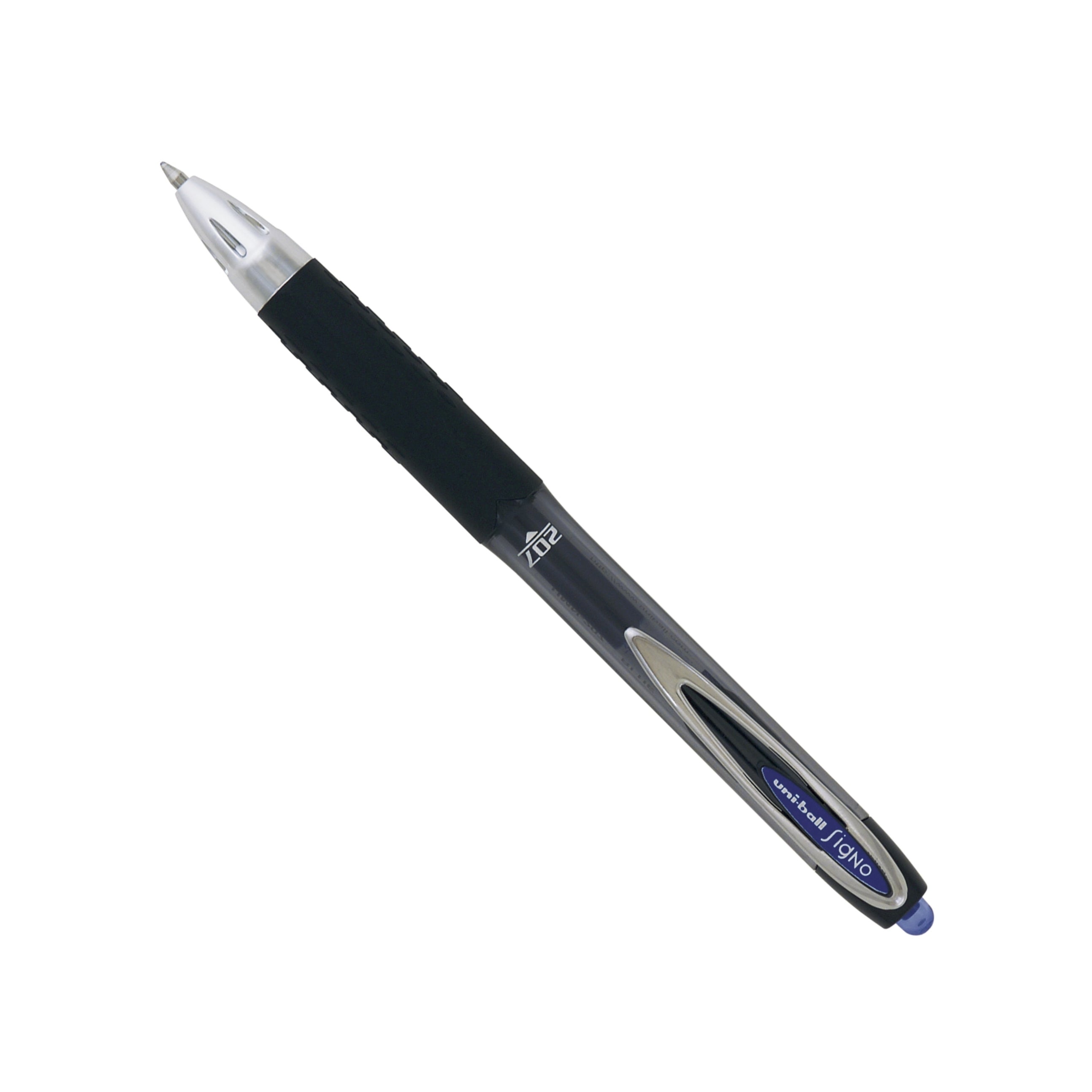 uni-ball Signo 207 UMN-207E Retractable Gel Rollerball Pen 0.7mm Tip 0.4mm Line Blue (Pack 12) - 308676000