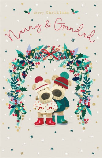 Boofle Christmas Card for Nanny & Grandad – Cute Festive Design