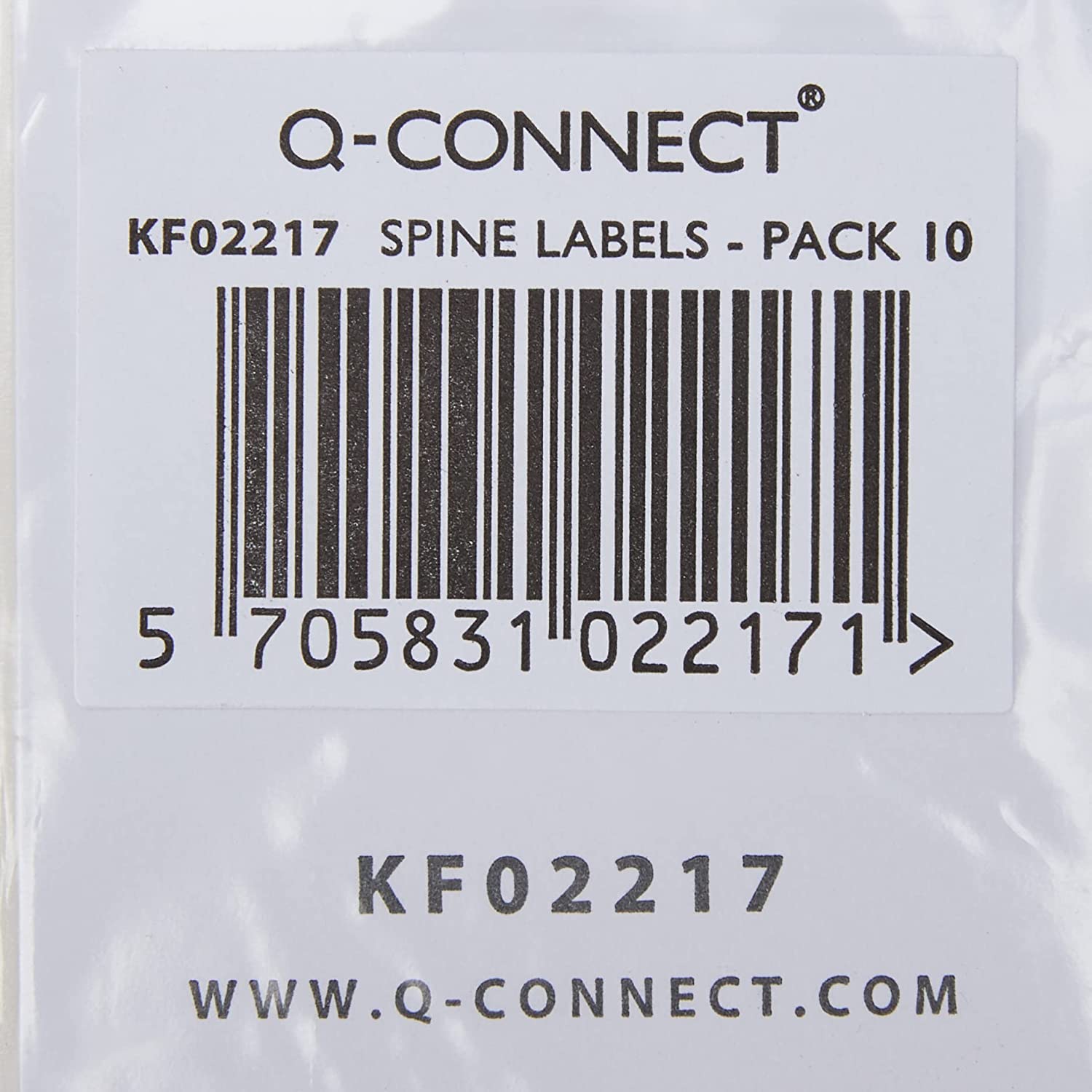 Q-Connect Lever Arch File Spine White 10 Labels