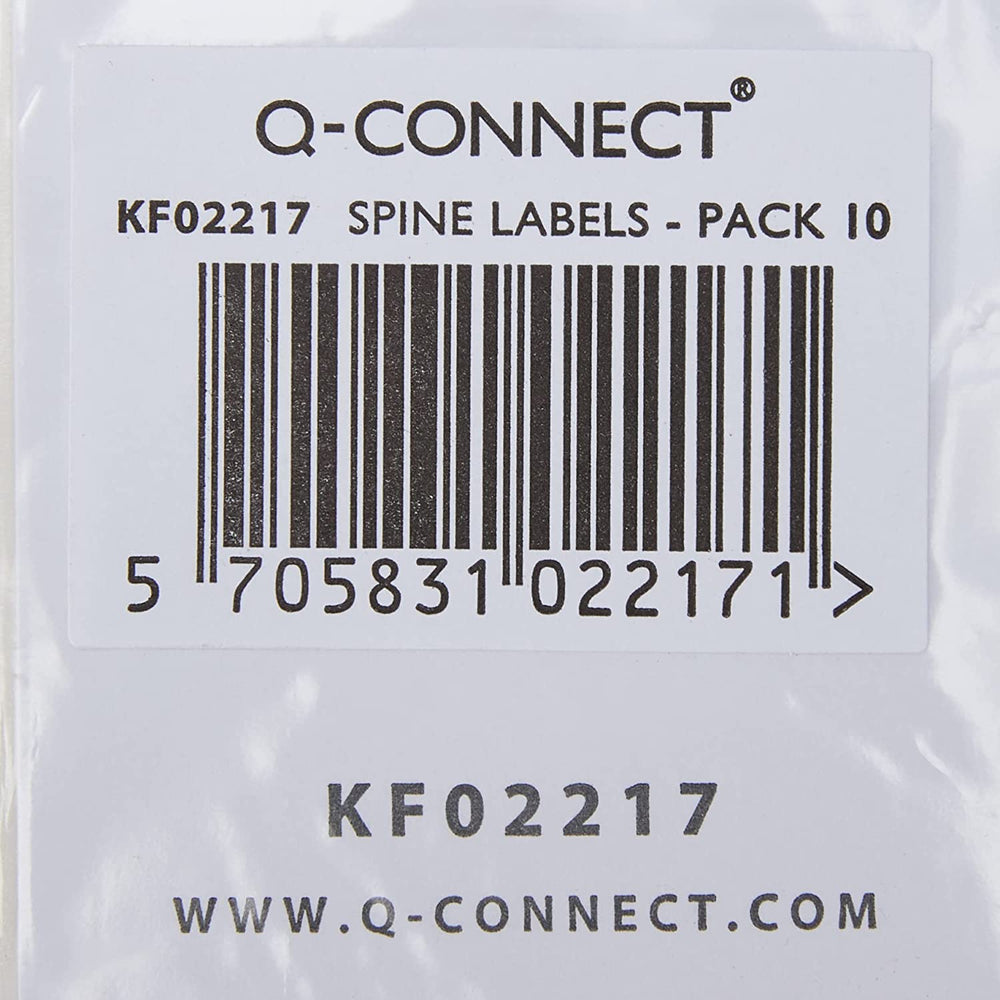Q-Connect Lever Arch File Spine White 10 Labels
