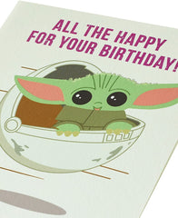 All The Happy Star Wars Baby Yoda Birthday Card