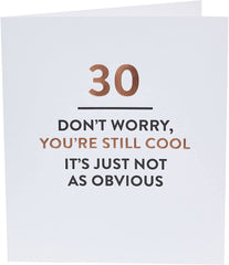 Funny 30th Birthday Card