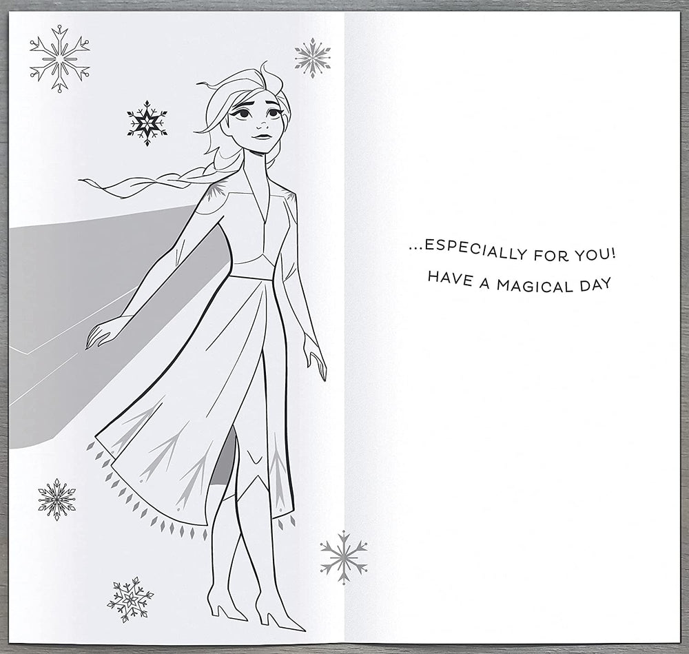 Disney Frozen II A Sparkling Birthday Wish Card Activity Inside