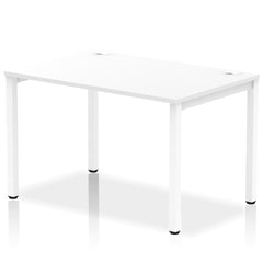Impulse Single Row Bench Desk W1200 x D800 x H730mm White Finish White Frame - IB00255 DD