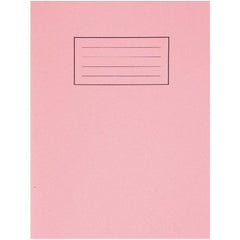 Silvine Exercise Book Plain 229x178mm Pink