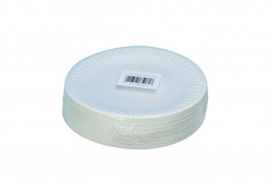 ValueX Paper Plates 7 inch White (Pack 100) - 0511040