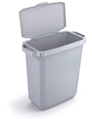 Durable DURABIN Plastic Waste Recycling Bin 60 Litre Rectangular Grey with Grey Hinged Lid - VEH2022012 DD