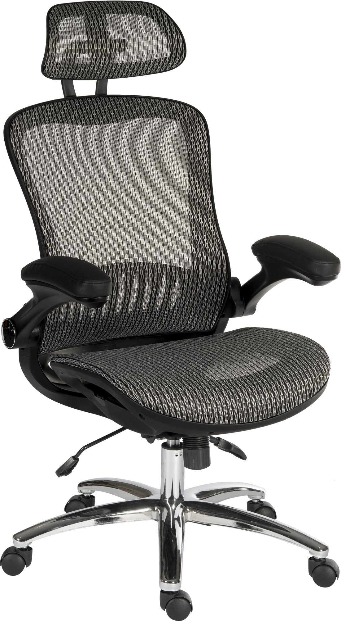 Teknik Harmony High Back Executive Mesh Office Chair With Height Adjustable Arms Grey - 6956GREY DD