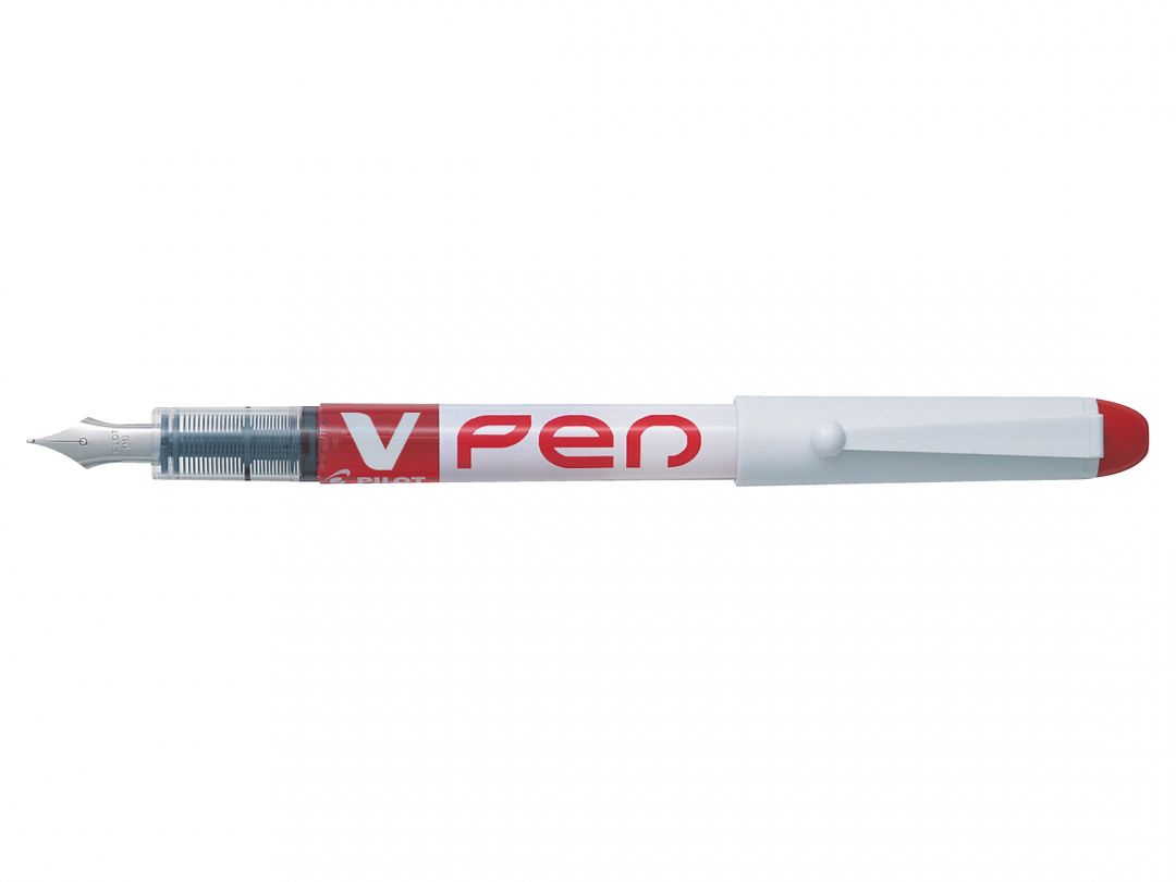 Pilot V-Pen Erasable Disposable Fountain Pen Red (Pack 12) - 631101202