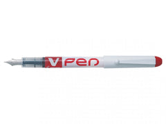 Pilot V-Pen Erasable Disposable Fountain Pen Red (Pack 12) - 631101202