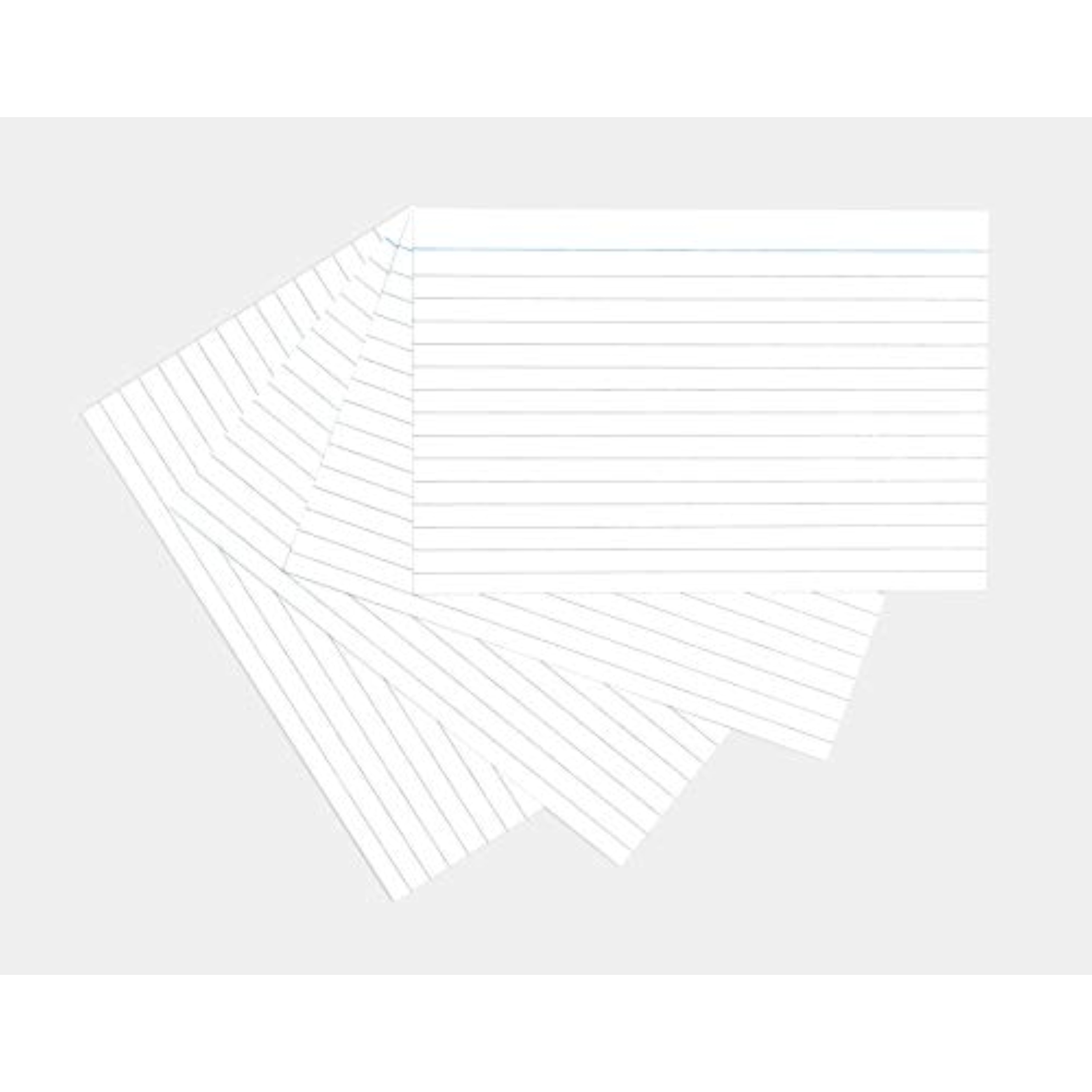Pack of 100 6 x 4" Feint Ruled White Record Cards