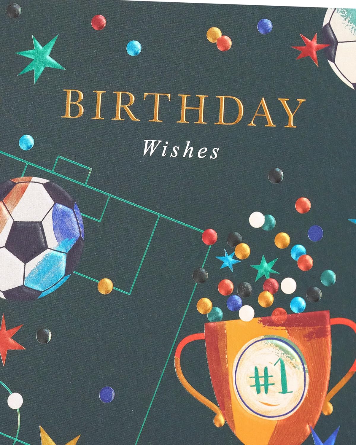 UK Greetings | Birthday Card for Him/Friend | Happy Birthday Gifts | Him, Boys, Men | Football Design | With Envelope | 165 x 190 mm