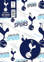 Tottenham Spurs Wrapping Paper 2 Sheets & 2 Tags