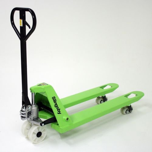 Slingsby Heavy Duty 2500Kg (2.5 Tonne) Pallet Truck With Three Position Control Handle and Tandem Nylon Rollers Green/Black - 413460 DD