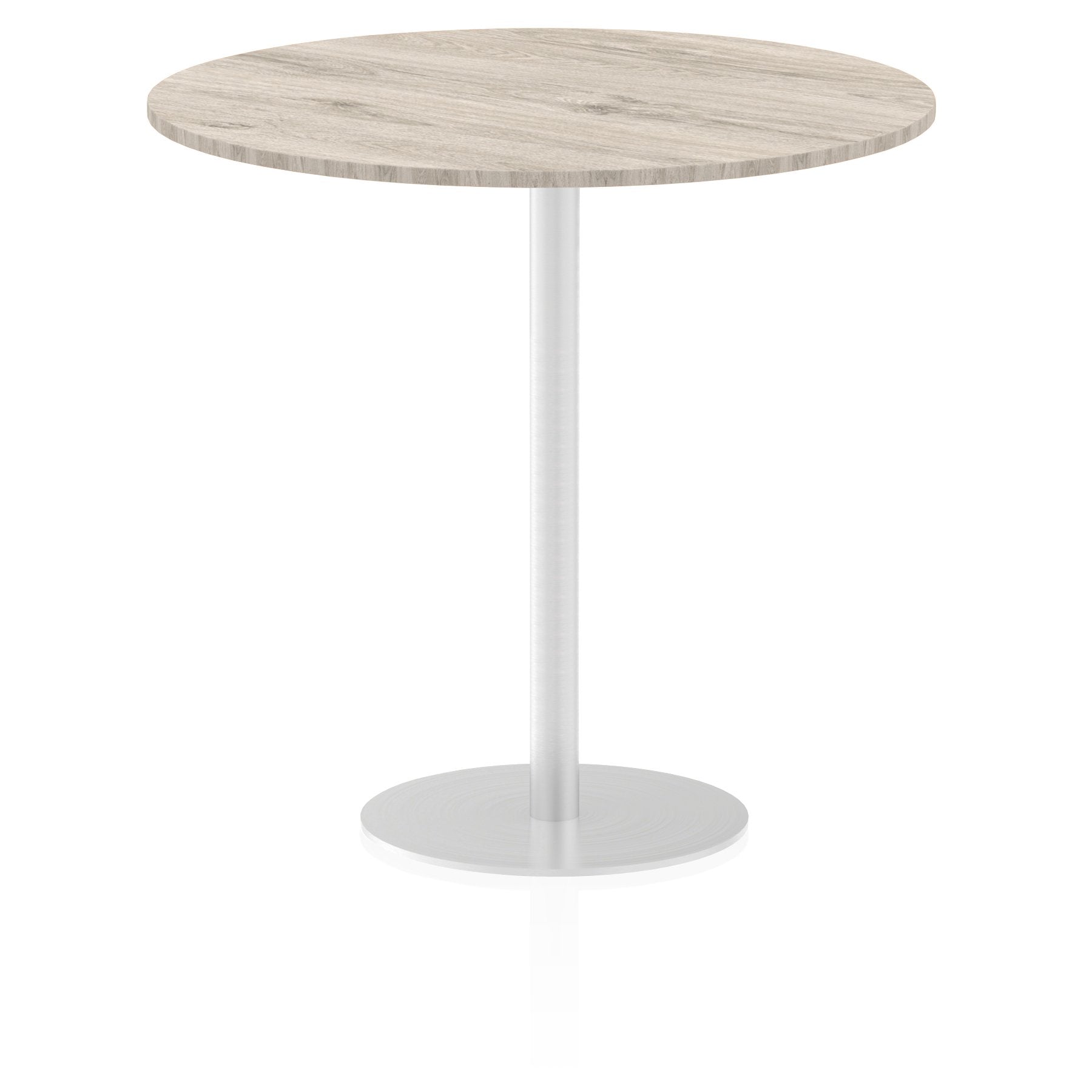 Dynamic Italia 1200mm Poseur Round Table Grey Oak Top 1145mm High Leg ITL0171 DD