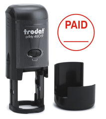 Trodat Printy 46019 Self Inking Word Stamp PAID 19mm Diameter Red Ink - 54291