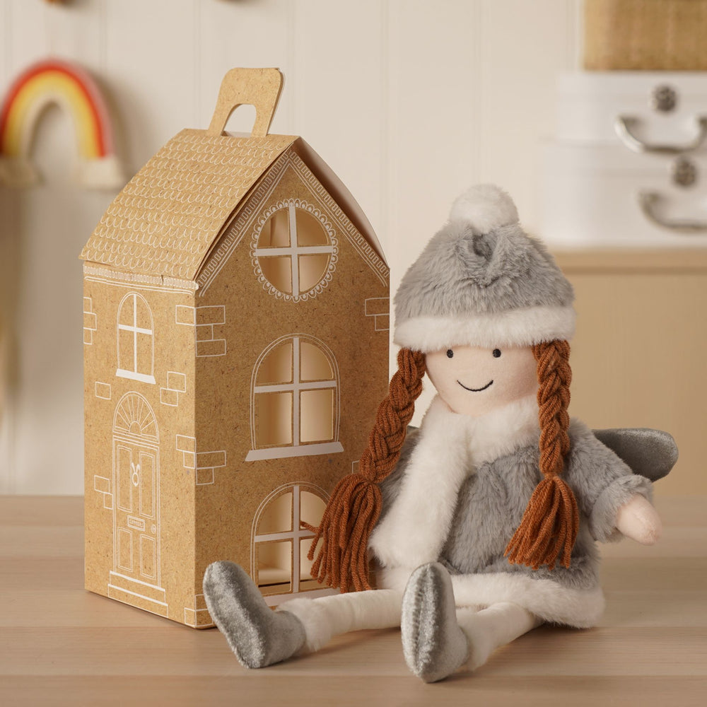 Softies® Gemma The Plush Angel 23cm, a soft plush toy supporting the National Brain Appeal, featuring angel wings and gentle expression.