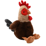 Softies® Rio the Plush Sitting Rooster, 28cm, soft and cuddly decorative plush toy with detailed feathers and bright colors.