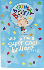 Birthday Boys Birthday Card with Badge