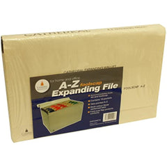 Cathedral Products | 19 Pocket Manila Expanding File With Lettered Tabs A-Z,Brown