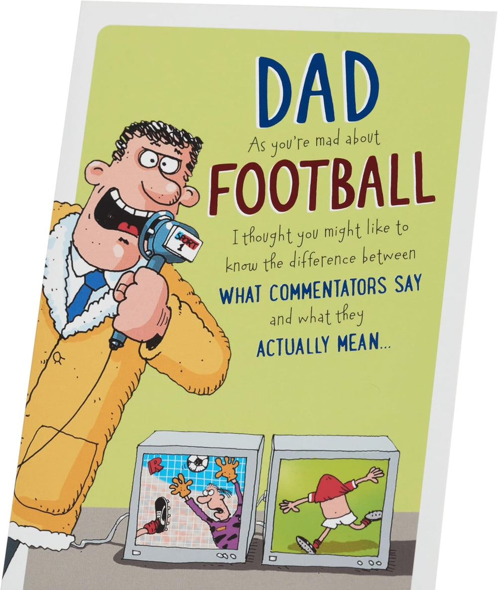 UK Greetings Father's Day Card for Dad - Funny Football Design