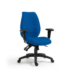 Nautilus Designs Thames Ergonomic High Back 24 Hour Multi-Functional Synchronous Operator Chair With Multi-Adjustable Arms Blue - DPA1431FBSY/ABL DD