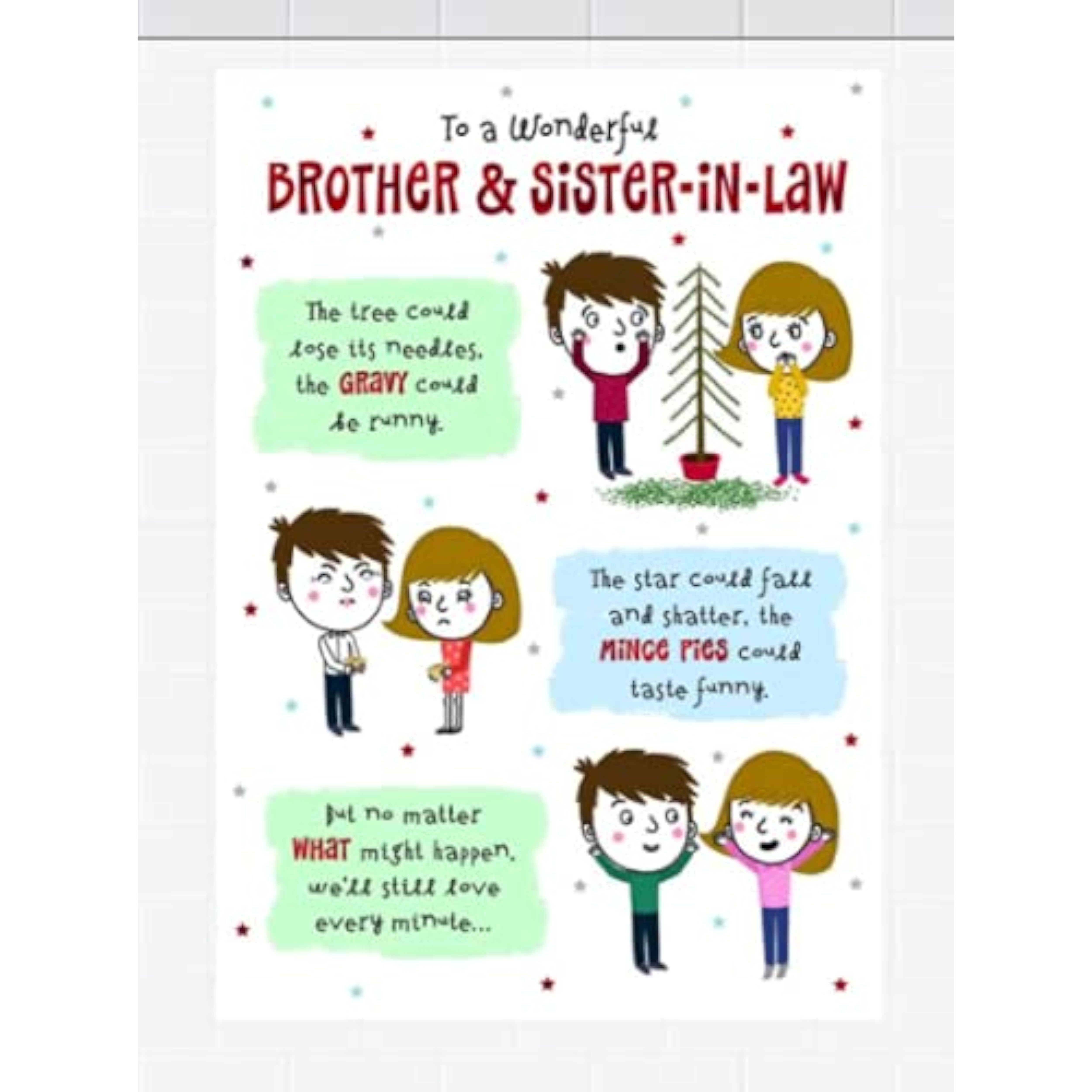 Wonderful Brother and Sister-in-Law Christmas Greeting Card with Festive Design and Heartfelt Wishes