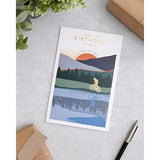 Cyclist & Sunset Design Birthday Card