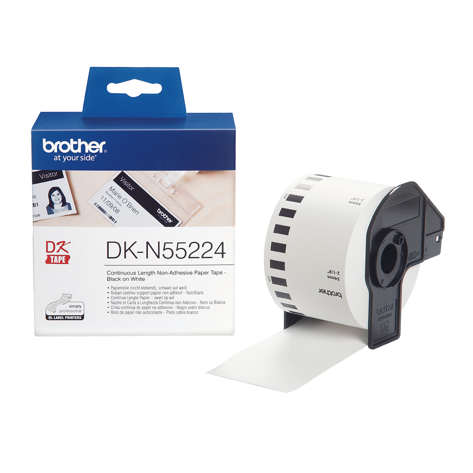 Brother Continuous Non Adhesive Paper Roll 54mm x 30m - DKN55224