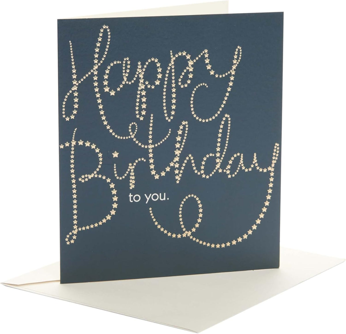 Golden Stars Happy Birthday To You Greeting Card
