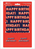 Abacus Cards birthday greeting card with colorful abacus design, includes two sheets of gift wrap and two matching tags.