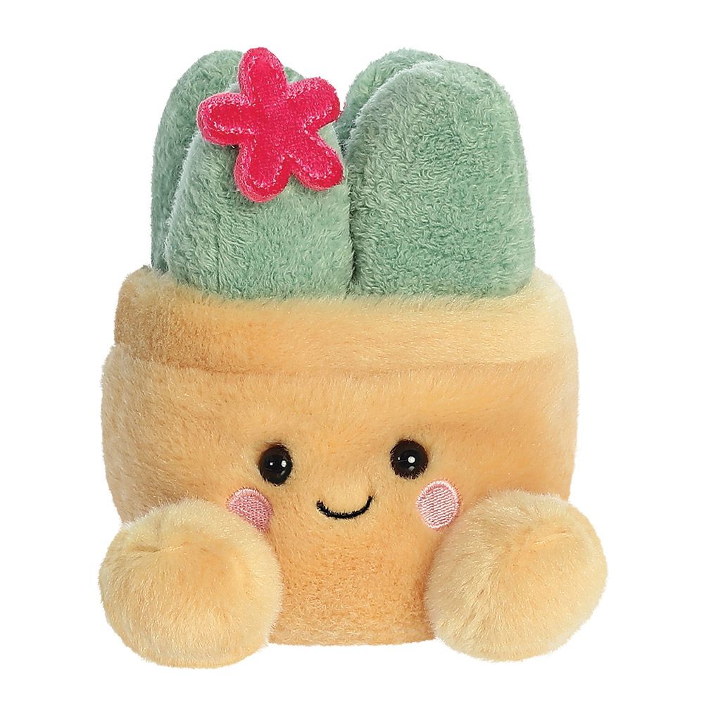 Abgee Palm Pals 5-inch Seyla Succulent plush toy, soft collectible plush from the Abgee brand, with vibrant green succulent design.