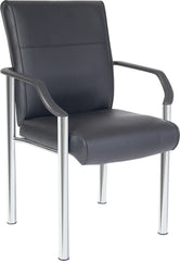 Greenwich Leather Faced Reception Chair Black - B689 DD