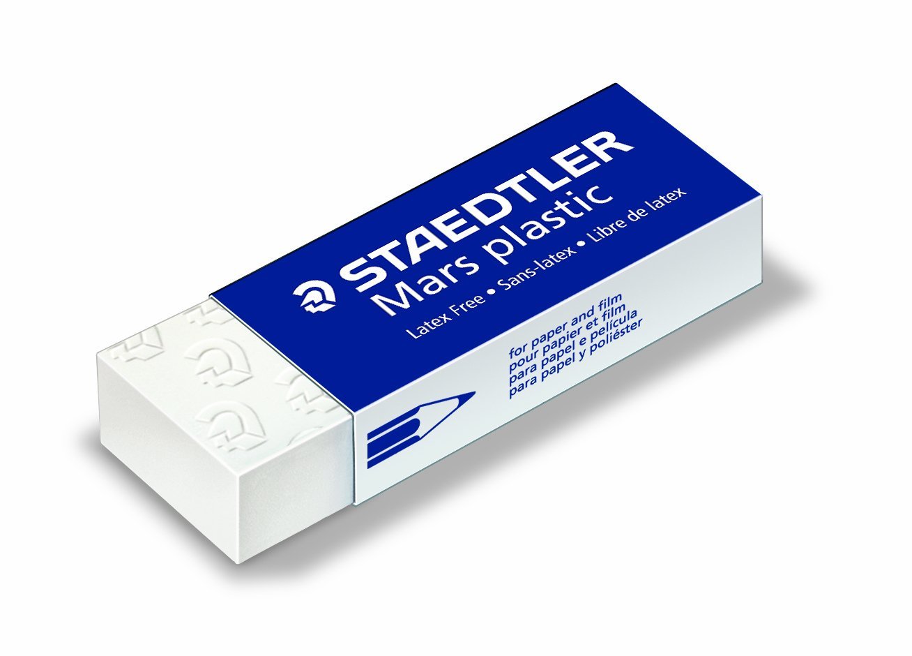 Staedtler Mars Plastic Eraser White with Blue Sleeve (Pack 2) - 52650BK2DA