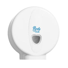 Purely Smile Mini Jumbo Toilet Roll Dispenser White