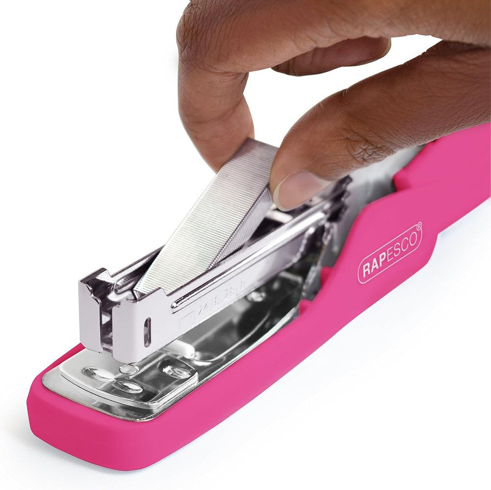 Rapesco X5-25ps Less Effort Stapler - Hot Pink