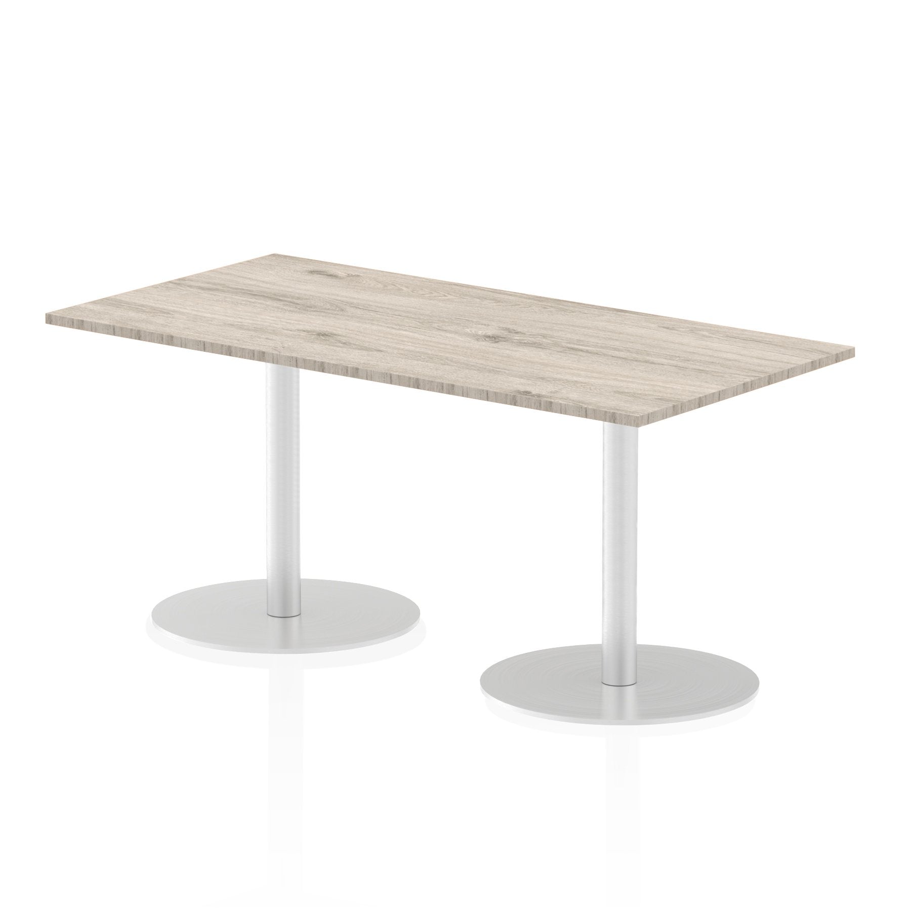Dynamic Italia 1600 x 800mm Poseur Rectangular Table Grey Oak Top 725mm High Leg ITL0291 DD