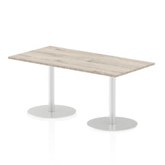 Dynamic Italia 1600 x 800mm Poseur Rectangular Table Grey Oak Top 725mm High Leg ITL0291 DD