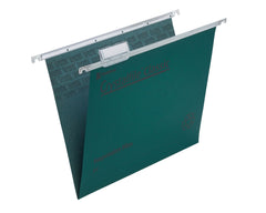 Rexel Crystalfile Classic A4 Suspension File Manilla 15mm V Base Green (Pack 50) 78045