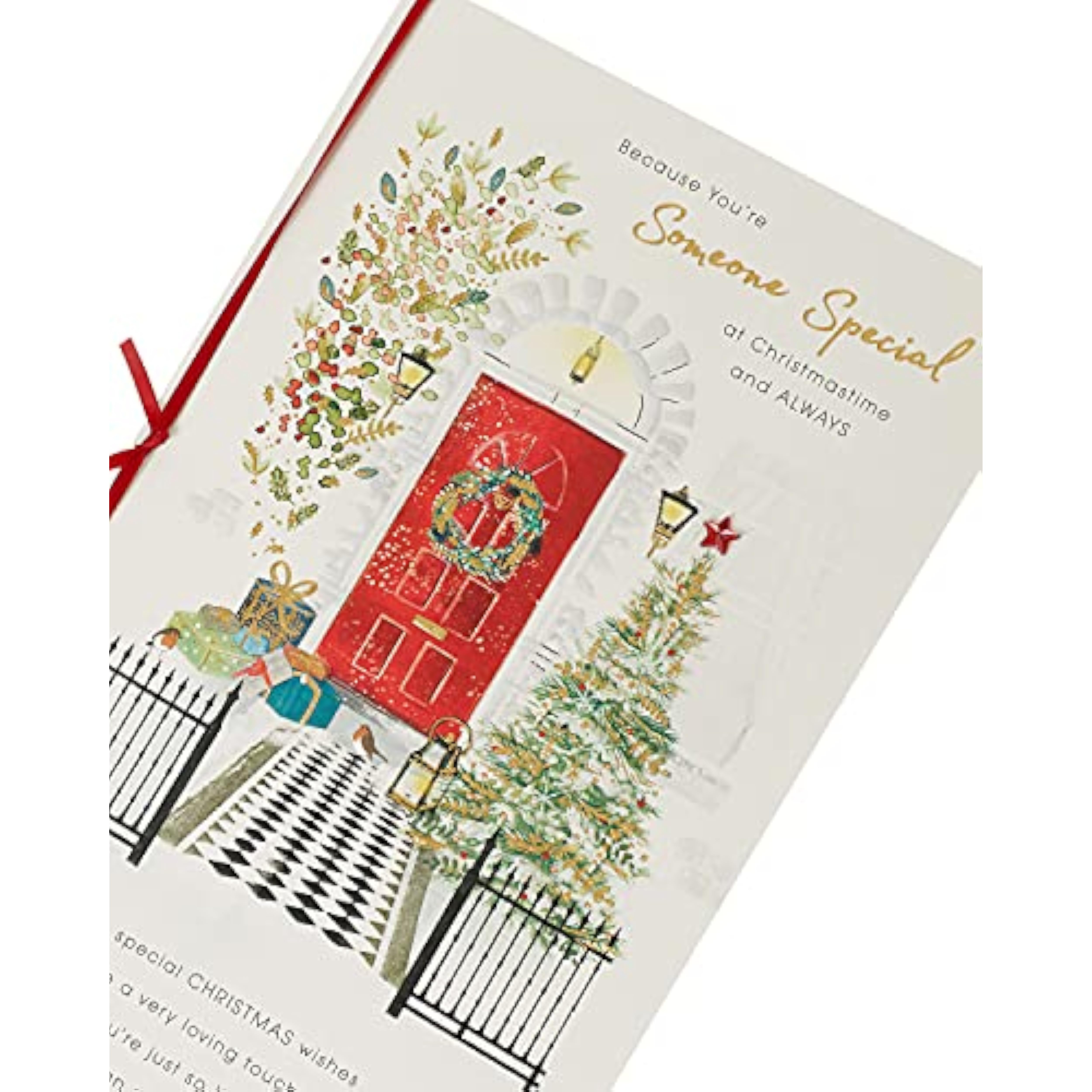 Front Door Scene Someone Special Christmas Card