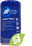 AF Isoclene Wet Isopropyl Alcohol Wipes in a tub, soft cleaning wipes for sanitizing and disinfecting surfaces and skin.