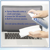 AF Anti-bac+ sanitising spray for whiteboards and surfaces, 250ml pump bottle, disinfects desks, door handles, gym equipment, and more.