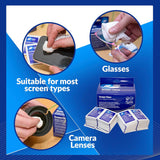 AF Screen and Lens Cleaning Wipes, individual anti-static cleaning wipes for screens and camera lenses.