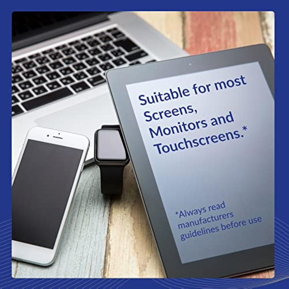 AF Tech Wipes for cleaning screens, tablets, phones, VR headsets, laptops, keyboards, and lenses with a gentle, effective solution.
