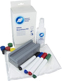 AF Complete Whiteboard Cleaning Kit with cleaning solution, eraser, and accessories for effective whiteboard maintenance.