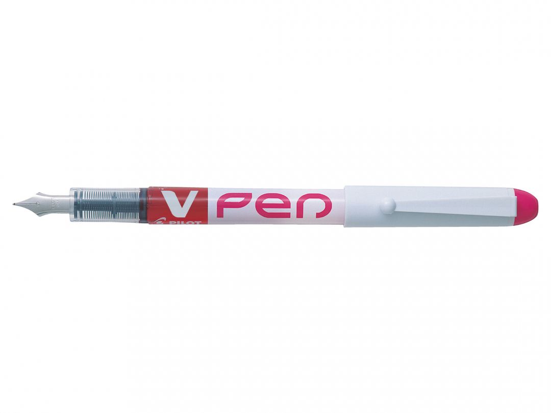 Pilot V-Pen Erasable Disposable Fountain Pen Pink (Pack 12) - 631101209