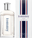 Tommy Hilfiger Tommy Eau de Toilette for men in a transparent glass bottle, featuring fougère fragrance with citrus and fruity notes.